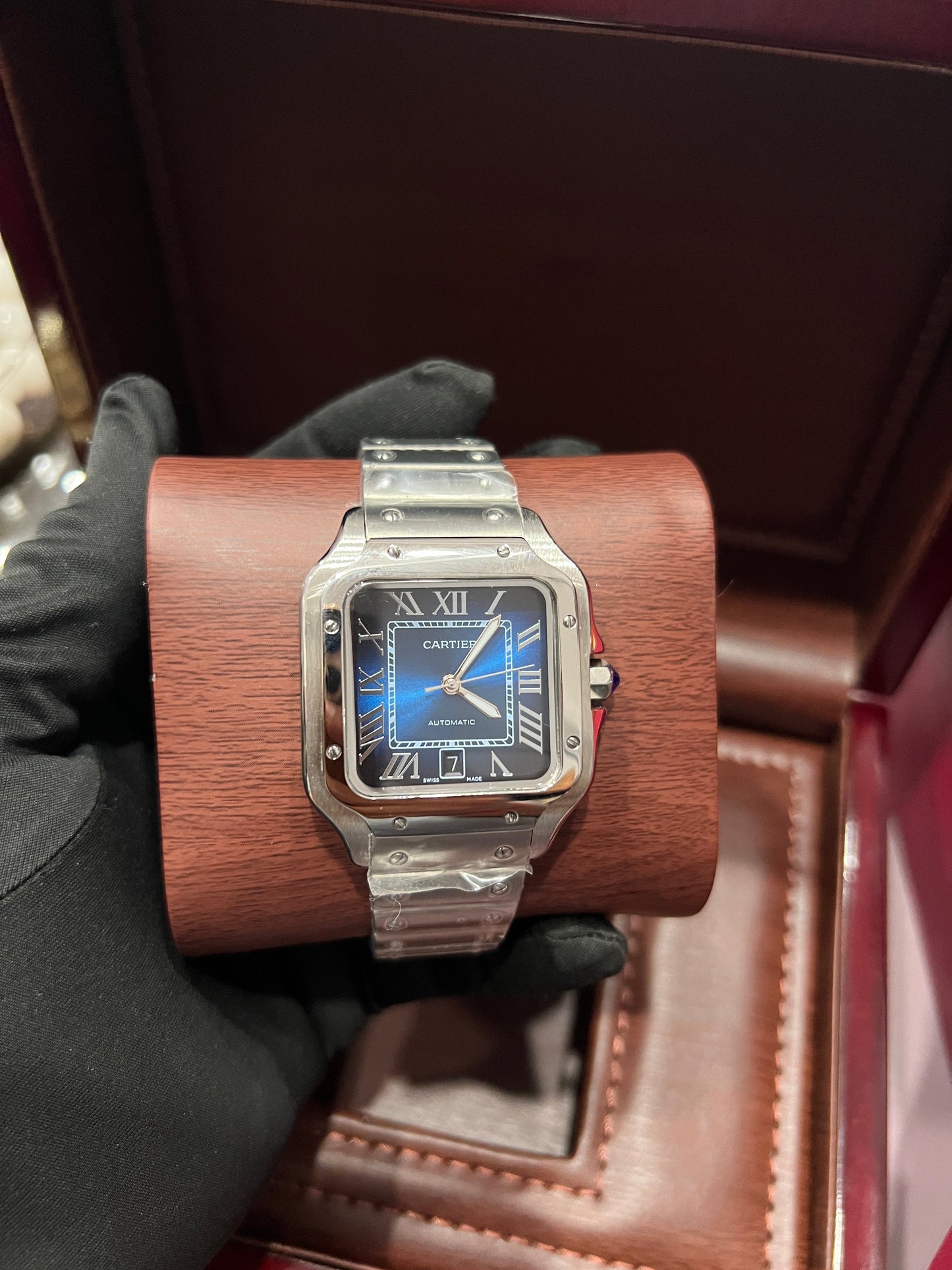 Santos De Cartier Blue Men's Watch