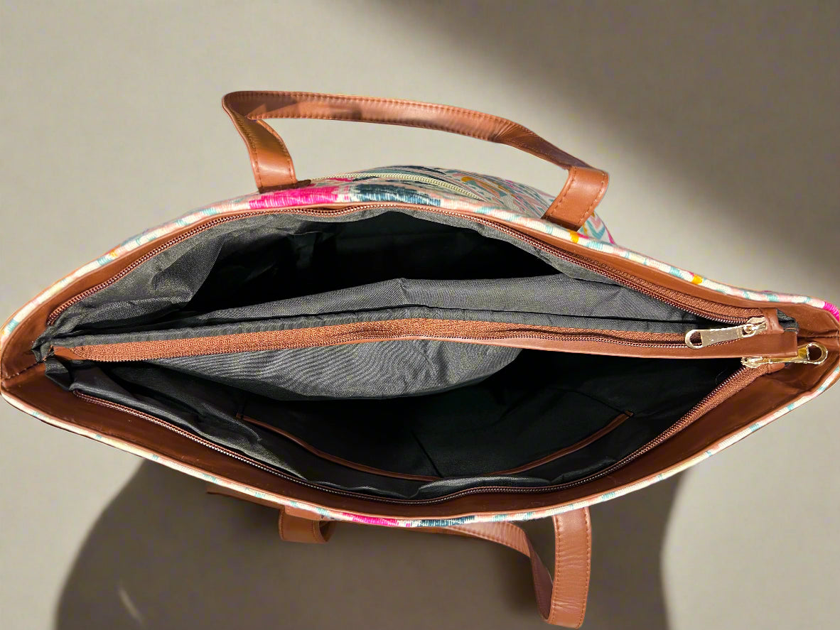 Esbeda Multicolored Texture HandBag for Womens