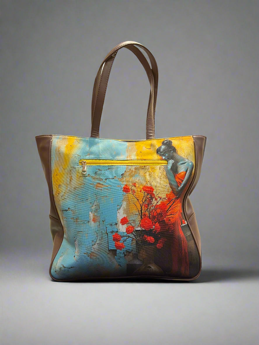 Esbeda Multicolored Texture HandBag for Womens