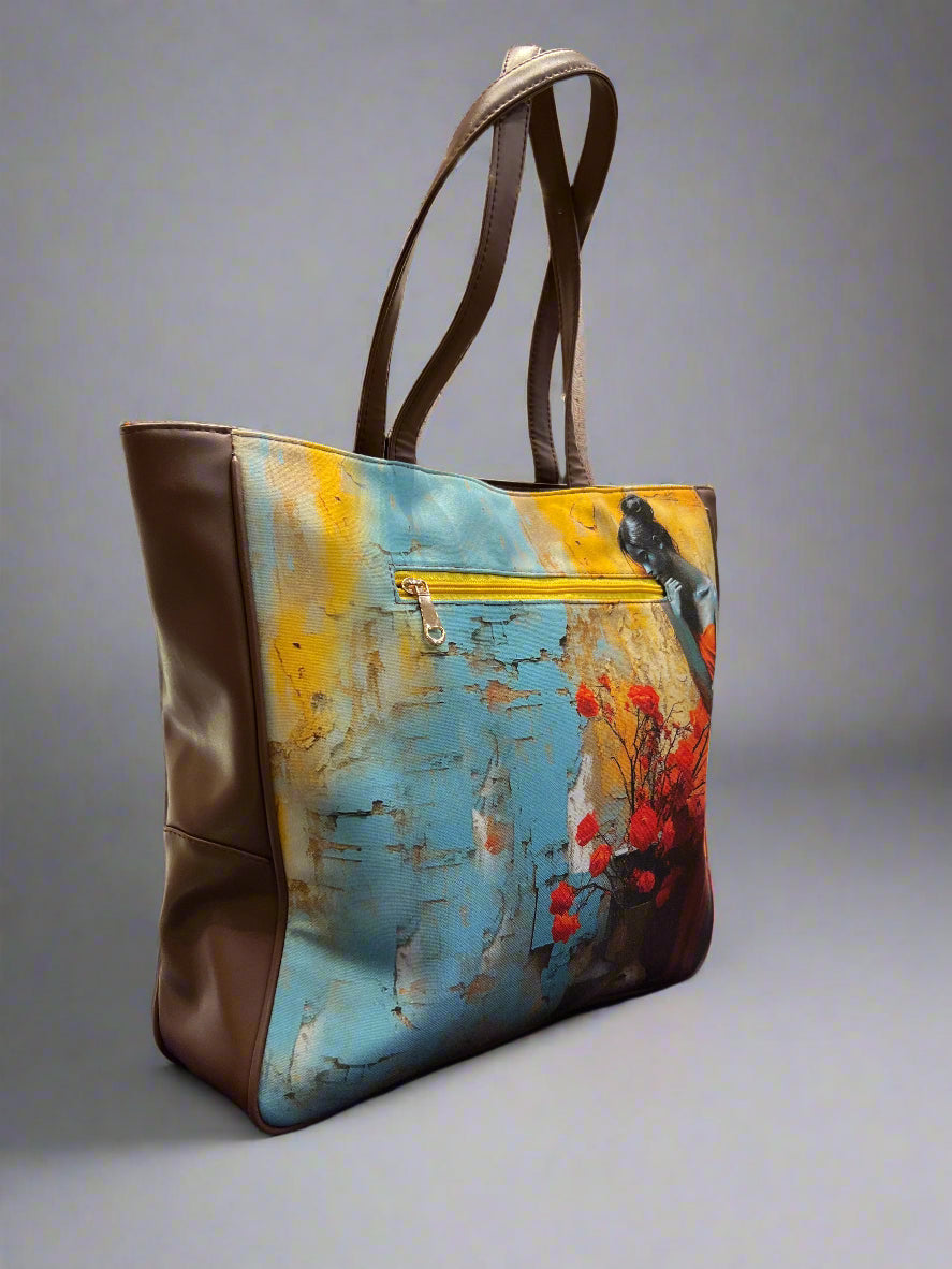 Esbeda Multicolored Texture HandBag for Womens