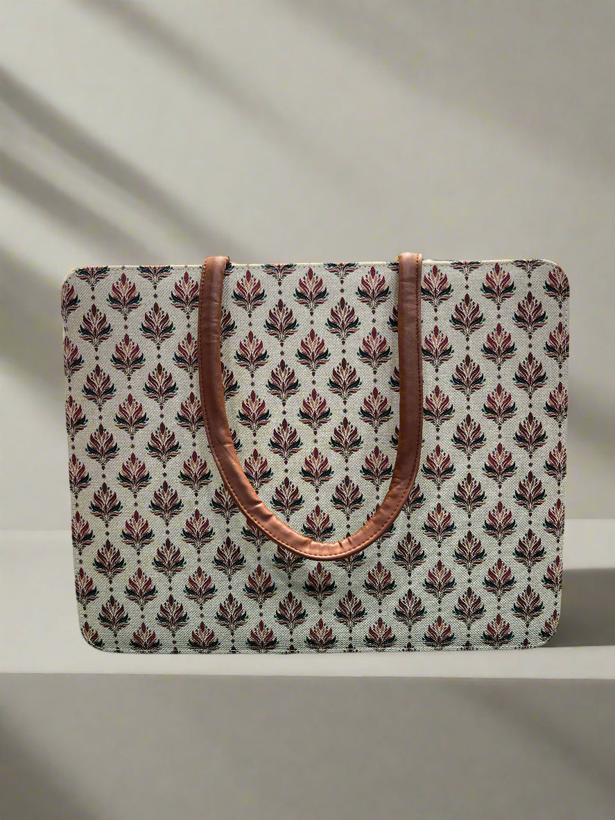 Beautiful Fabric Running Loose Floral Print Handbag