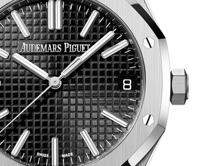 Royal Oak Silver Black Dial Automatic Watch